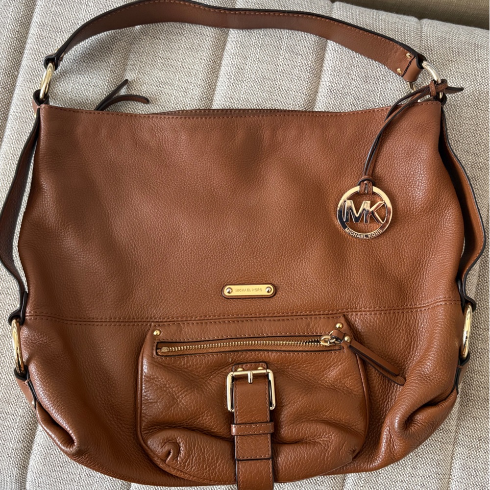 Michael Kors Tan Leather Shoulder Bag